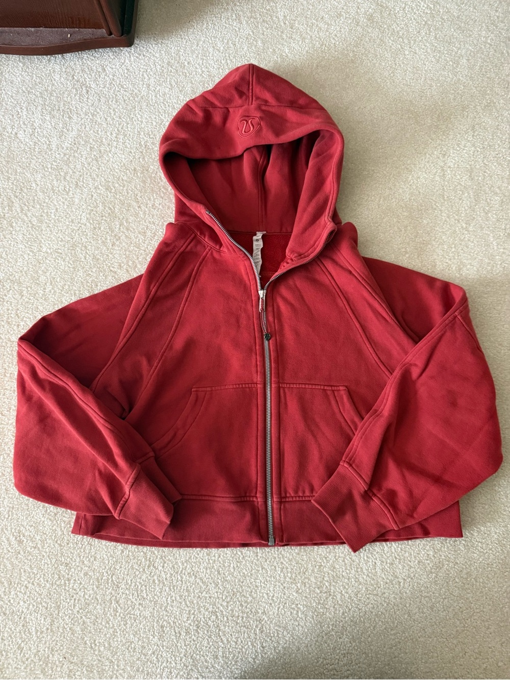 lululemon athletica Girls' Red Hooded Zip Jacket